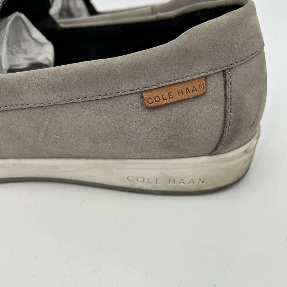 COLE HAAN Men's Gray Suede Slip On Loafer Office Boat Shoes Size 10